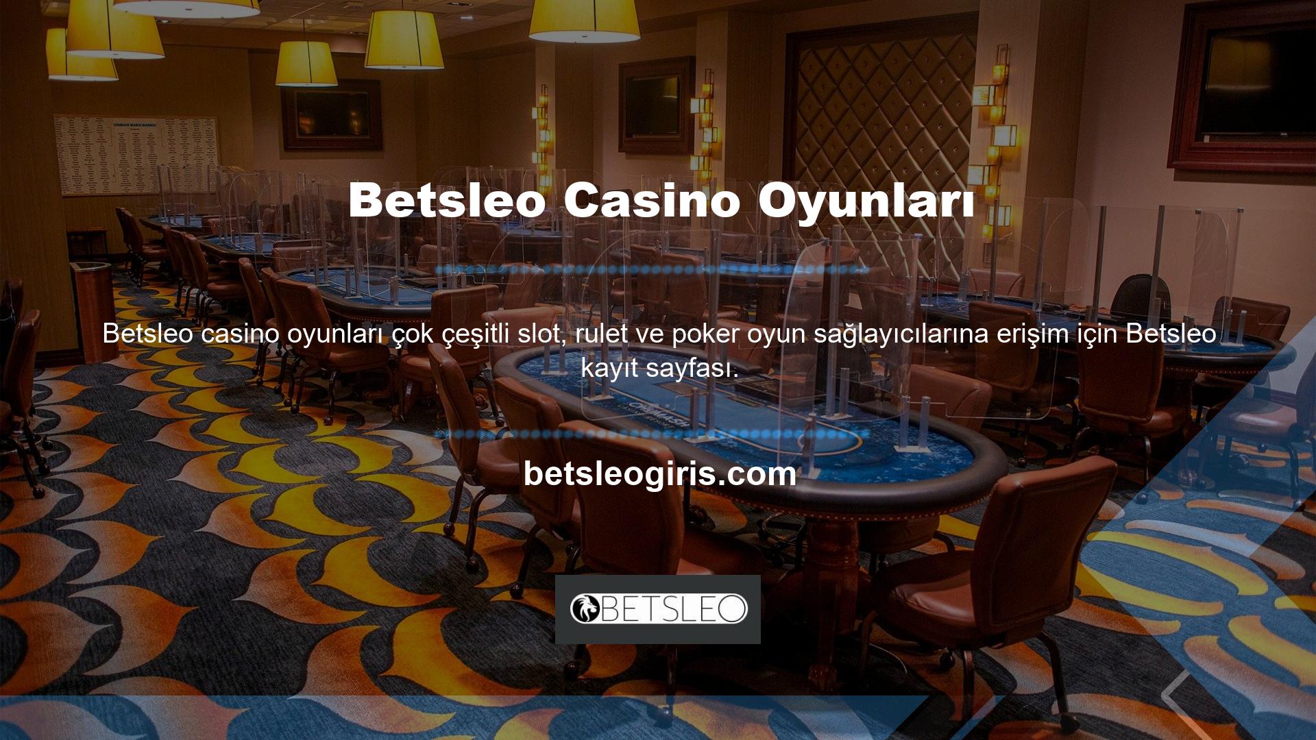 Betsleo New blackjack oyun sağlayıcılarına bahis yapar ve casino oyunlarını ziyaret ettikten sonra kredi kazanır